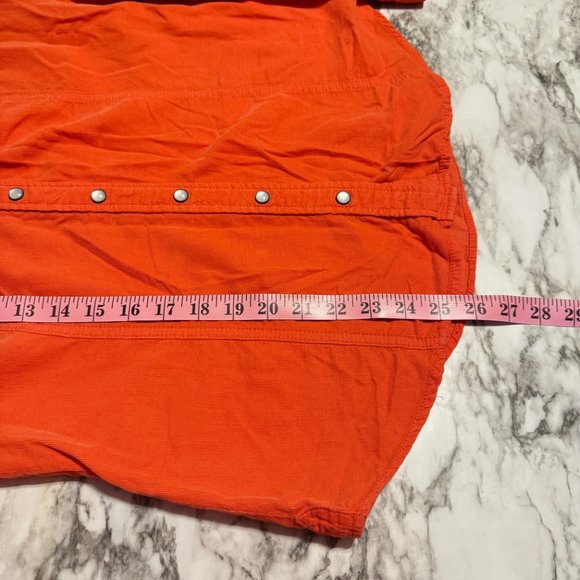 🎉😀CLEARANCE SALE!!😀🎉ANTHROPOLOGIE Holding Horses Orange Corduroy Shirt - Picture 8 of 8